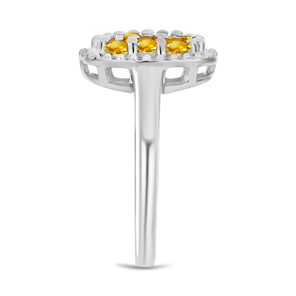 Inel din Argint 925 ( 2.69 grame ) cu Citrin Rio Golden 0.71 Carate 4 