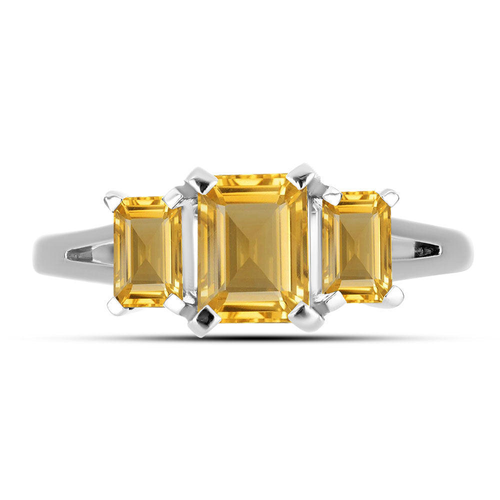 Inel din Argint 925 ( 2.53 grame ) cu Citrin Rio Golden 1.5 Carate