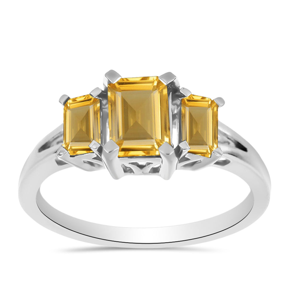 Inel din Argint 925 ( 2.53 grame ) cu Citrin Rio Golden 1.5 Carate