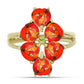 Inel din Argint 925 Placat cu Aur ( 3.84 grame ) cu Turcoaz Mohave 4.35 Carate