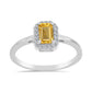 Inel din Argint 925 ( 2.06 grame ) cu Citrin Rio Golden și Topaz Alb 0.68 Carate