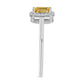 Inel din Argint 925 ( 2.06 grame ) cu Citrin Rio Golden și Topaz Alb 0.68 Carate