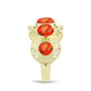 Inel din Argint 925 Placat cu Aur ( 5.45 grame ) cu Turcoaz Mohave 3.33 Carate