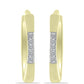 Cercei din Argint 925 Placat cu Aur ( 2.19 grame ) cu Diamant Alb 0.06 Carate