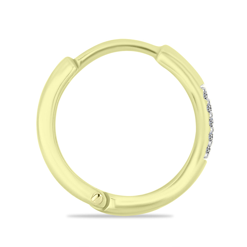 Cercei din Argint 925 Placat cu Aur ( 2.19 grame ) cu Diamant Alb 0.06 Carate