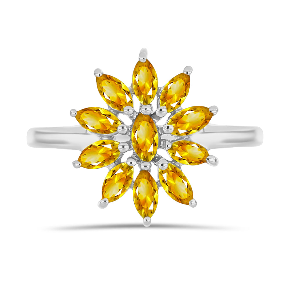 Inel din Argint 925 ( 2.38 grame ) cu Citrin Rio Golden 0.93 Carate 1 