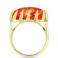 Inel din Argint 925 Placat cu Aur ( 4.32 grame ) cu Turcoaz Mohave 9.92 Carate