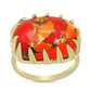 Inel din Argint 925 Placat cu Aur ( 4.32 grame ) cu Turcoaz Mohave 9.92 Carate