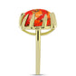 Inel din Argint 925 Placat cu Aur ( 4.32 grame ) cu Turcoaz Mohave 9.92 Carate