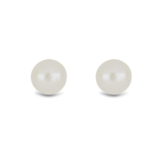 Cercei din Argint 925 Placat cu Aur ( 0.4 grame ) cu Perlă de Apă Dulce Albă 1.6 Carate