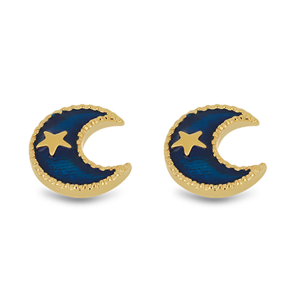Cercei din Argint 925 Placat cu Aur ( 3 grame ) cu Email 2 