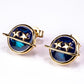 Cercei din Argint 925 Placat cu Aur ( 3.4 grame ) cu Email