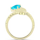 Inel din Argint 925 Placat cu Aur ( 4.48 grame ) cu Jad albastru 0.99 Carate