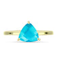 Inel din Argint 925 Placat cu Aur ( 1.8 grame ) cu Jad albastru 1.49 Carate