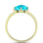 Inel din Argint 925 Placat cu Aur ( 1.8 grame ) cu Jad albastru 1.49 Carate