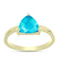 Inel din Argint 925 Placat cu Aur ( 1.8 grame ) cu Jad albastru 1.49 Carate