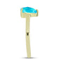 Inel din Argint 925 Placat cu Aur ( 1.8 grame ) cu Jad albastru 1.49 Carate