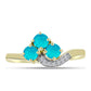 Inel din Argint 925 Placat cu Aur ( 2.24 grame ) cu Jad albastru și Topaz Alb 0.77 Carate