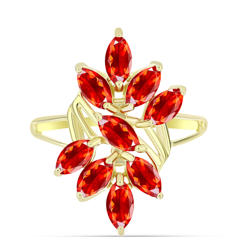 Inel din Argint 925 Placat cu Aur ( 2.99 grame ) cu Opal de Foc Lega Dembi 1.36 Carate 1 