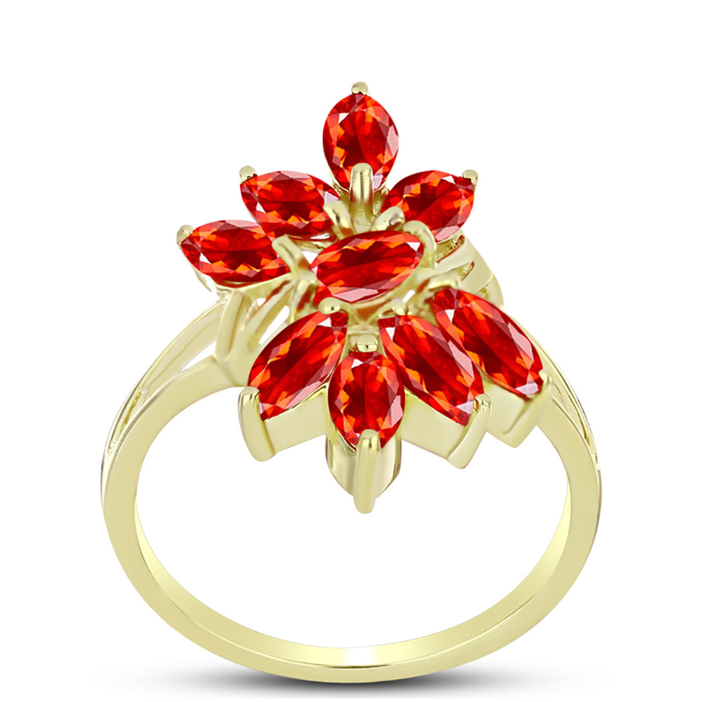 Inel din Argint 925 Placat cu Aur ( 2.99 grame ) cu Opal de Foc Lega Dembi 1.36 Carate 2 
