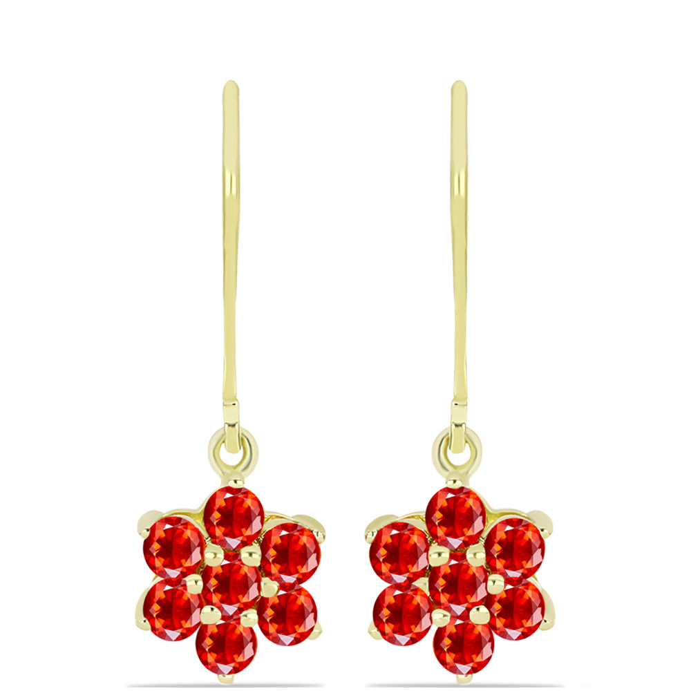 Cercei din Argint 925 Placat cu Aur ( 1.81 grame ) cu Opal de Foc Lega Dembi 0.58 Carate 1 
