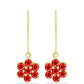 Cercei din Argint 925 Placat cu Aur ( 1.81 grame ) cu Opal de Foc Lega Dembi 0.58 Carate