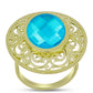 Inel din Argint 925 Placat cu Aur ( 7.26 grame ) cu Jad albastru 9.89 Carate