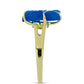 Inel din Argint 925 Placat cu Aur ( 2.89 grame ) cu Jad albastru 5.52 Carate