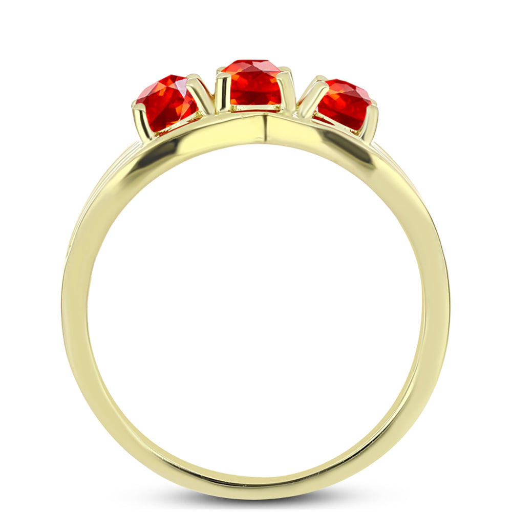 Inel din Argint 925 Placat cu Aur ( 2.89 grame ) cu Opal de Foc Lega Dembi 0.88 Carate 2 