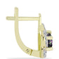 Cercei din Argint 925 Placat cu Aur ( 3.24 grame ) cu Cuarț Hematit Verde Mistic și Topaz Alb 1.16 Carate