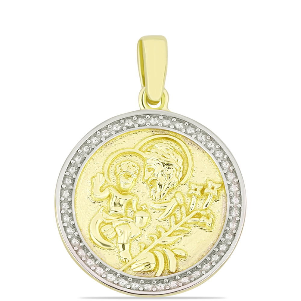 Pandantiv din Argint 925 Placat cu Aur de 2 tonuri ( 2.27 grame ) 1 