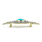 Broşă din Argint 925 Placat cu Aur ( 8.93 grame ) cu Jad albastru și Topaz Alb 8.46 Carate