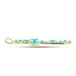 Cruce Pandantiv din Argint 925 Placat cu Aur ( 5.71 grame ) cu Jad albastru 2.17 Carate