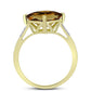 Inel din Argint 925 Placat cu Aur ( 2.06 grame ) cu Cuarț Coniac și Topaz Alb 4.67 Carate