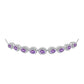 Brățară din Argint 925 ( 9 grame ) cu Ametist Rose de France și Topaz Alb 4.59 Carate