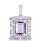 Pandantiv din Argint 925 ( 1.66 grame ) cu Ametist Rose de France și Topaz Alb 3.15 Carate