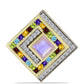 Pandantiv din Argint 925 Placat cu Aur ( 2.92 grame ) cu Piatra Lunii Curcubeu și Ametist Marocan 2.68 Carate