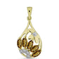 Pandantiv din Argint 925 Placat cu Aur ( 2.4 grame ) cu Cuarț Coniac și Topaz Alb 1.28 Carate