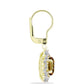 Cercei din Argint 925 Placat cu Aur ( 3.18 grame ) cu Cuarț Coniac și Topaz Alb 3.55 Carate