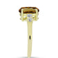 Inel din Argint 925 Placat cu Aur ( 1.91 grame ) cu Cuarț Coniac și Topaz Alb 1.94 Carate