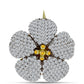 Broşă din Argint 925 Placat cu Aur ( 6.22 grame ) cu Cuarț Coniac și Topaz Alb 2.52 Carate