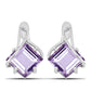 Cercei din Argint 925 ( 4.04 grame ) cu Ametist Rose de France și Topaz Alb 4.59 Carate