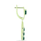 Cercei din Argint 925 Placat cu Aur ( 5.19 grame ) cu Agat Verde și Topaz Alb 2.4 Carate