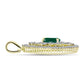 Pandantiv din Argint 925 Placat cu Aur ( 2.72 grame ) cu Agat Verde și Topaz Alb 1.28 Carate