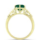 Inel din Argint 925 Placat cu Aur ( 2.32 grame ) cu Agat Verde 1.18 Carate