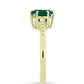 Inel din Argint 925 Placat cu Aur ( 2.32 grame ) cu Agat Verde 1.18 Carate