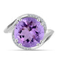 Inel din Argint 925 ( 5.04 grame ) cu Ametist Rose de France și Topaz Alb 6.96 Carate