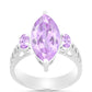 Inel din Argint 925 ( 4.27 grame ) cu Ametist Rose de France 4.83 Carate