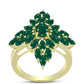 Inel din Argint 925 Placat cu Aur ( 6.59 grame ) cu Agat Verde 3.74 Carate