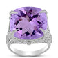 Inel din Argint 925 ( 6.73 grame ) cu Ametist Rose de France și Topaz Alb 15.97 Carate